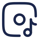 Turntable Music Note SVG Icon